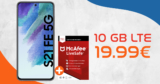 Samsung Galaxy S21 FE 5G & McAfee LiveSafe Attach für einmalig 19 Euro mit 10GB LTE nur 19,99 Euro monatlich