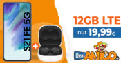 Samsung Galaxy S21 FE 5G & Samsung Galaxy Buds2 mit 12GB LTE nur 19,99€ monatlich