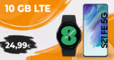 Samsung Galaxy S21 FE 5G & Samsung Galaxy Watch4 mit 10GB LTE nur 24.99 Euro monatlich