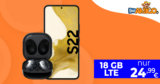 Samsung Galaxy S22 5G & Samsung Galaxy Buds Live mit 18GB LTE nur 24,99 Euro monatlich