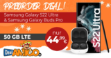 Samsung Galaxy S22 Ultra & Galaxy Buds Pro mit 50GB LTE nur 44,99€ monatlich