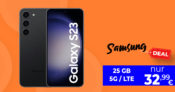 Samsung Galaxy S23 5G für einmalig 29 Euro mit 25GB 5G/LTE nur 32,99 Euro monatlich