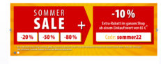 Sommer Sale + 10 % Rabatt bei Westfalia