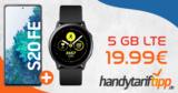 Tagesdeal! Samsung Galaxy S20 FE & SAMSUNG Galaxy Watch Active mit 5 GB LTE nur 19,99€ monatlich – nur 29 Euro einmalige Zuzahlung