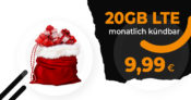 WICHTELTAG-AKTION – 20GB LTE – monatlich kündbar – nur 9,99 Euro monatlich