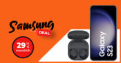 Weekend-Deal! Samsung Galaxy S23 5G inkl. Samsung Galaxy Buds2 Pro für einmalig 69 Euro mit 50€ Wechselbonus und 14GB LTE nur 29,99 Euro monatlich