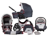 Bergsteiger Kombikinderwagen »Capri grey & red strips« nur 399 Euro