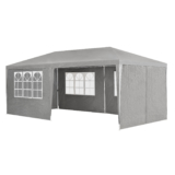 Partyzelt Pavillon Gartenzelt Gartenpavillon Festzelt Gazebo 3×6 m grau Juskys® nur 79,99 Euro