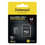 Intenso Micro SDXC Karte 64GB Speicherkarte UHS-I Performance 90MB/s Class 10 nur 5 Euro