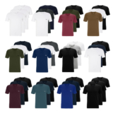 3er Pack BOSS Herren Classic T-Shirts kurzarm Shirts Pure Cotton C-Neck V-Neck für 32,99 Euro