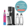 SodaStream Wassersprudler DUO Vorteilspack Titan mit 2 Karaffen + 1 PET-Flasche für 89,90 Euro